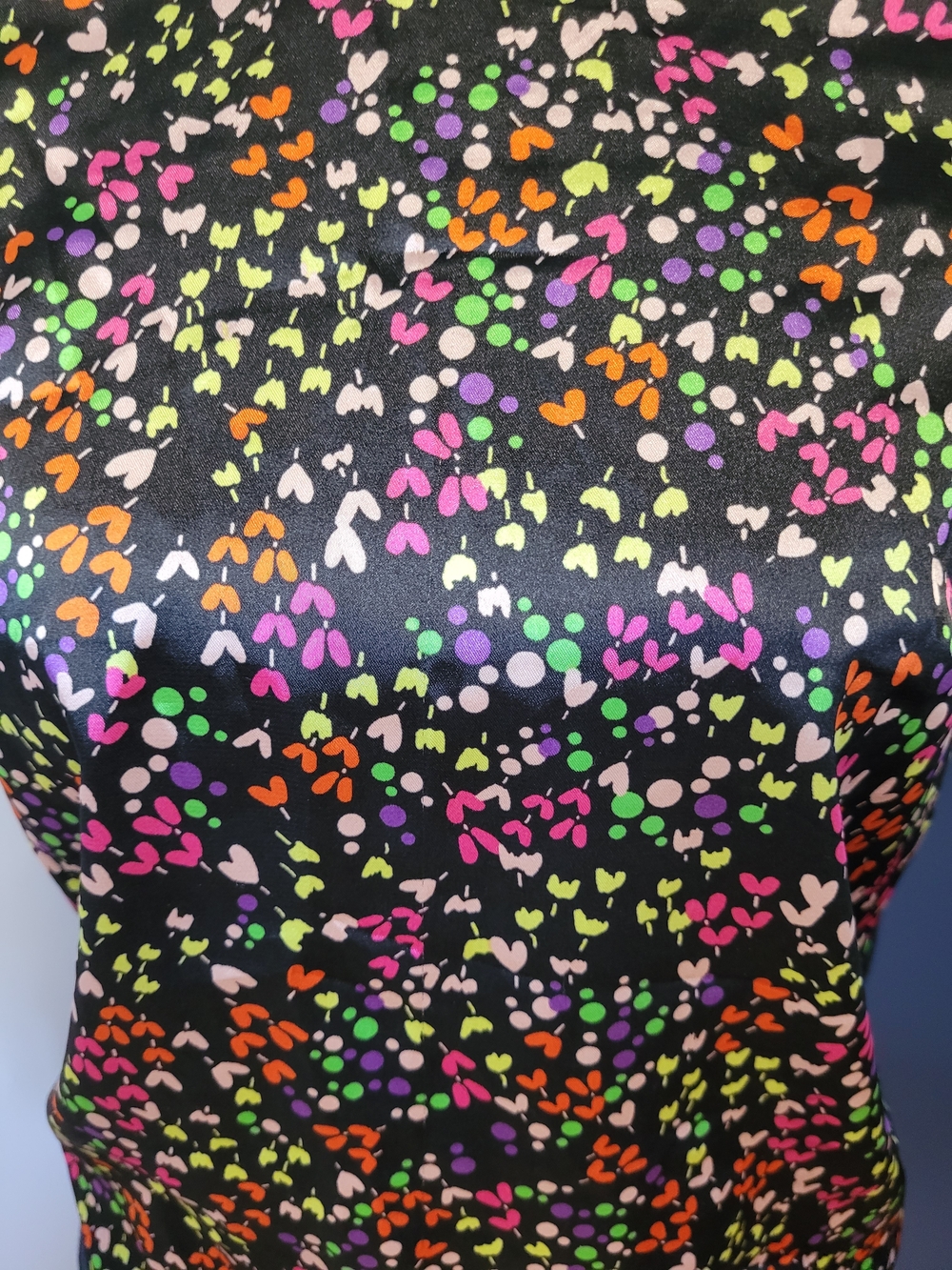 Ted Baker Sophiey Floral Print Mixed Media Puff Sleeve Bow Back Top - Sz 1 (S) - Picture 4 of 11